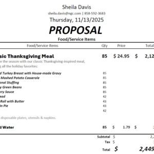 (11/13/25)Event#: PRC251113-R2(POC: Sheila Davis)
