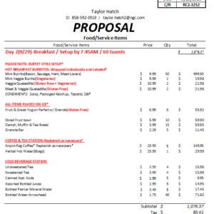 (09/29/26) Proposal# DAY2-Breakfast-092926
