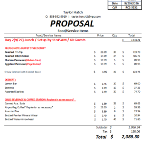 (09/29/26) Proposal# DAY2-Lunch-092926