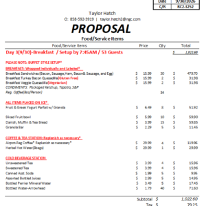 (09/30/26) Proposal# DAY3-Breakfast-093026